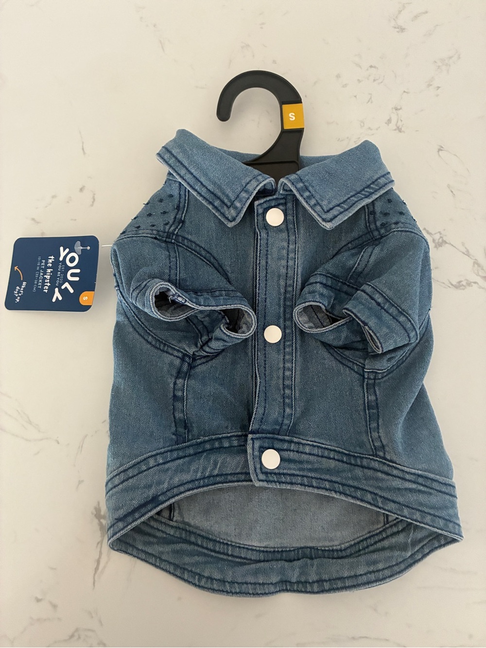 YOULY The Hipster Dog Denim Jacket Size Small Blue Pet Coat New With Tags
